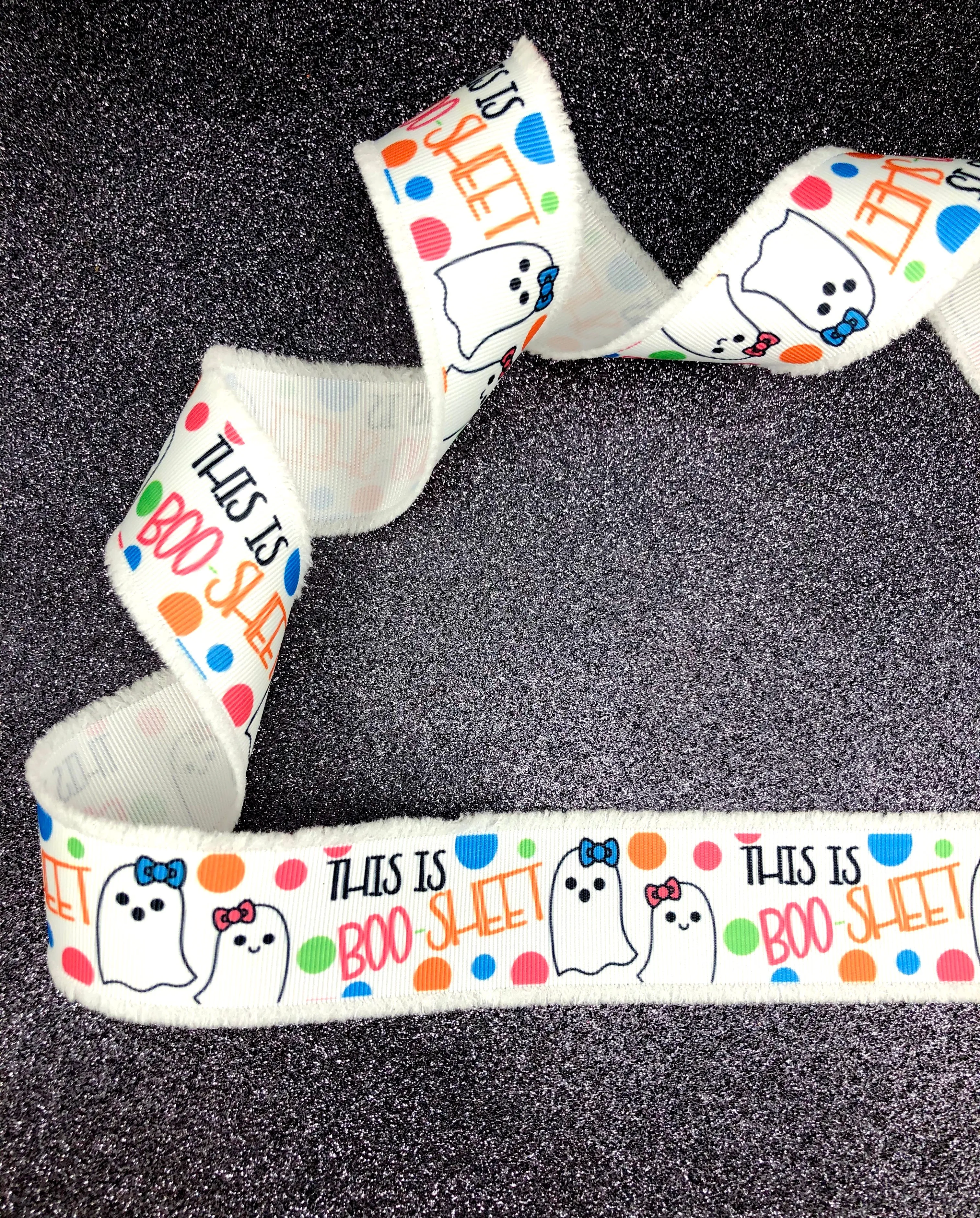 Boo Sheet Ghosts USDR Halloween Ribbon - 1.5 Inch