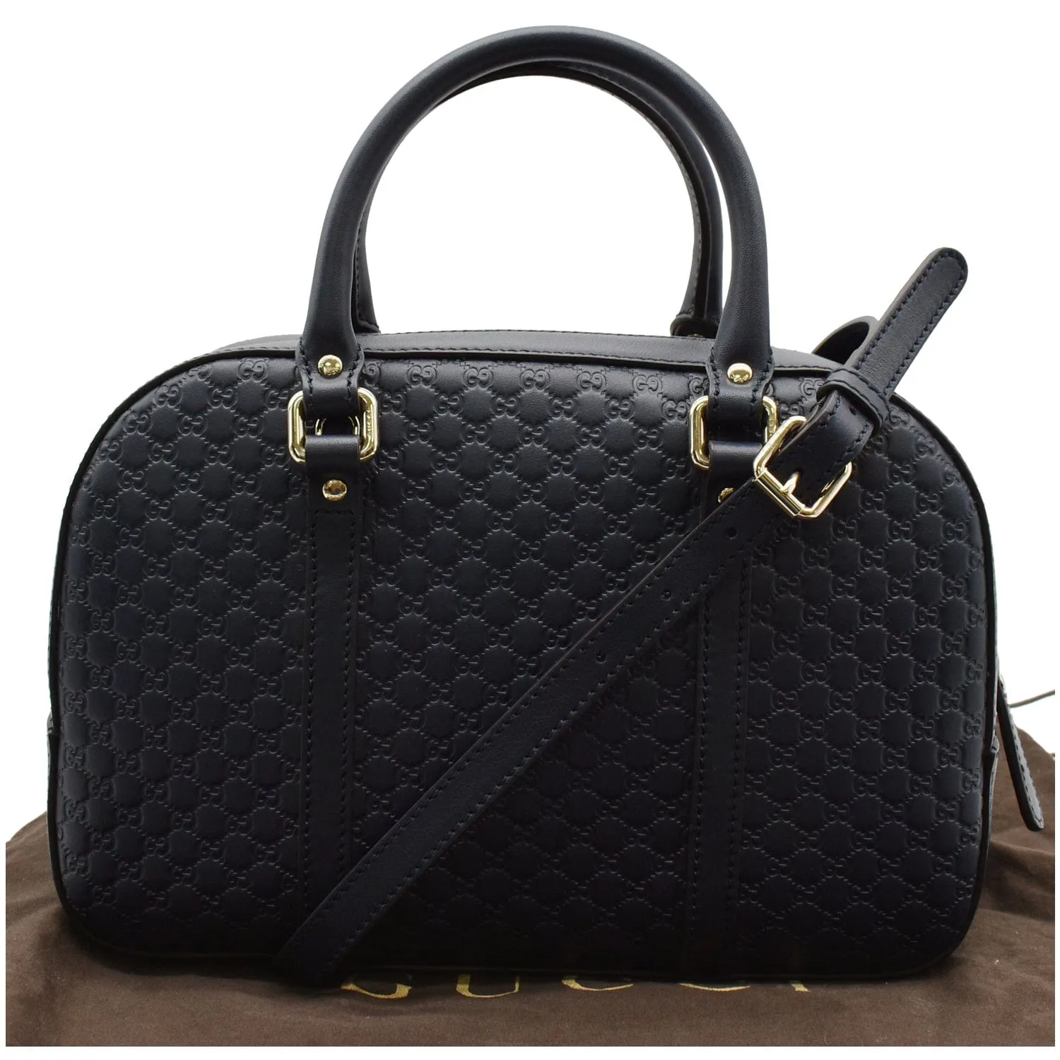 GUCCI Small Microguccissima Leather Crossbody Bag Navy Blue 510286